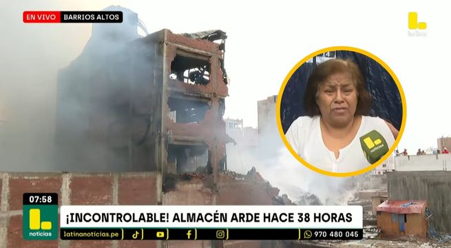 Incendio en Cercado de Lima: madre se entera en vivo la pérdida de su casa