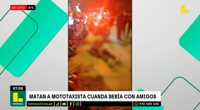 Mototaxista muere tras recibir cinco disparos mientras tomaba con amigos