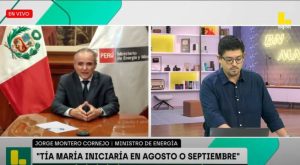 Ministro de Energía y Minas: «Tía María iniciaría en agosto o septiembre»