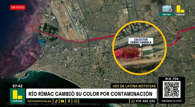 Sedapal: río Rímac cambió su color a rojizo por contaminación