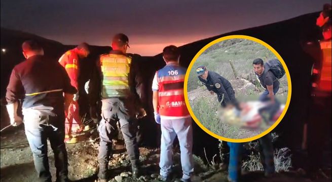 Tres miembros de una familia mueren tras caída de camioneta al abismo