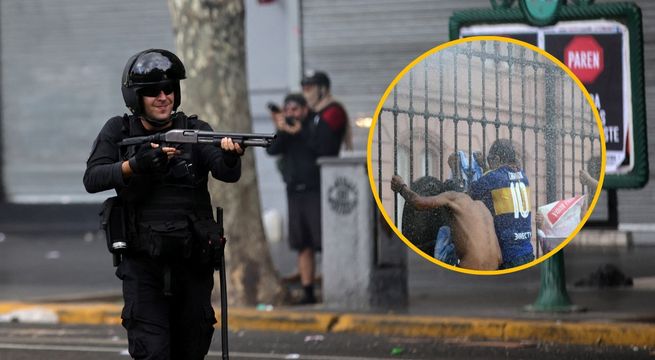 Marcha de jubilados en Argentina: violentos enfrentamientos entre policías e hinchas de diversos clubes