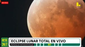 Eclipse total lunar: impresionante video muestra cómo se vio la ‘Luna de sangre’